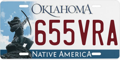 OK license plate 655VRA