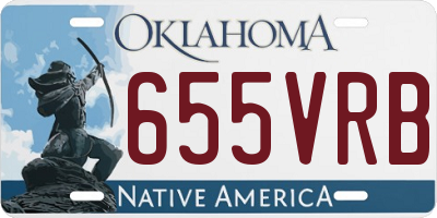 OK license plate 655VRB