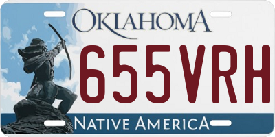 OK license plate 655VRH
