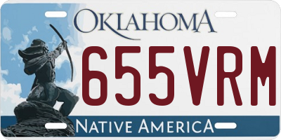 OK license plate 655VRM
