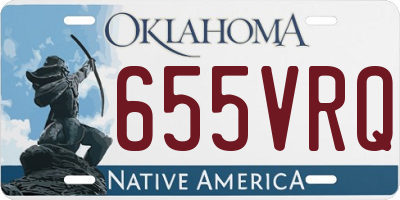 OK license plate 655VRQ