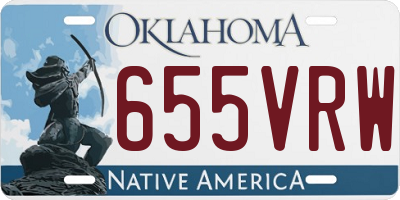 OK license plate 655VRW