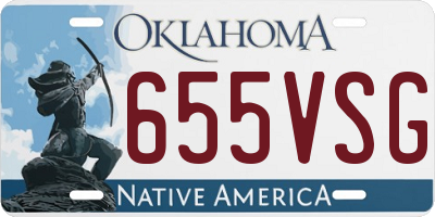 OK license plate 655VSG