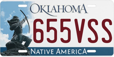 OK license plate 655VSS
