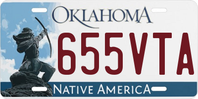 OK license plate 655VTA