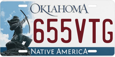 OK license plate 655VTG