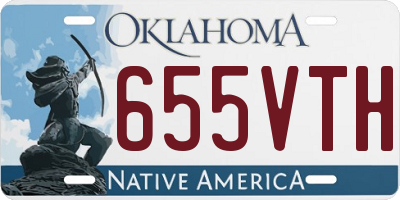 OK license plate 655VTH