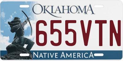 OK license plate 655VTN