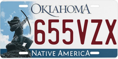OK license plate 655VZX