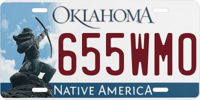 OK license plate 655WMO