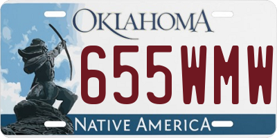 OK license plate 655WMW