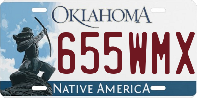 OK license plate 655WMX
