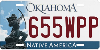 OK license plate 655WPP
