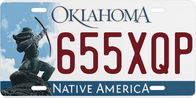 OK license plate 655XQP