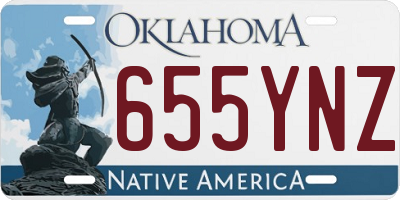 OK license plate 655YNZ