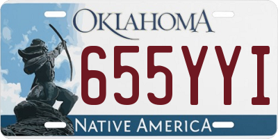 OK license plate 655YYI