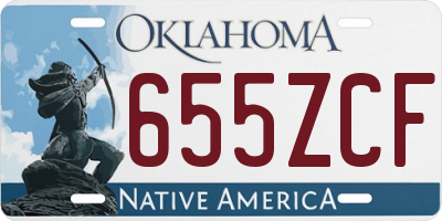 OK license plate 655ZCF