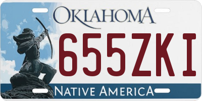 OK license plate 655ZKI