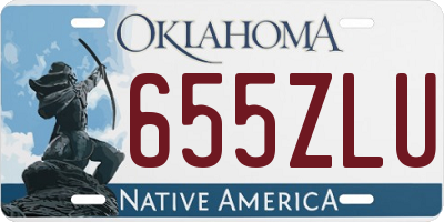 OK license plate 655ZLU