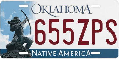 OK license plate 655ZPS