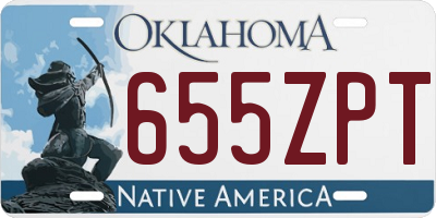 OK license plate 655ZPT