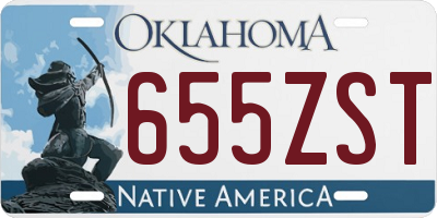 OK license plate 655ZST