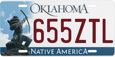 OK license plate 655ZTL