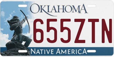 OK license plate 655ZTN