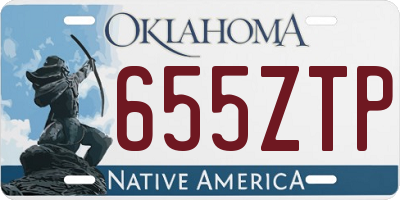 OK license plate 655ZTP