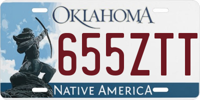 OK license plate 655ZTT