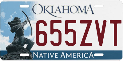 OK license plate 655ZVT