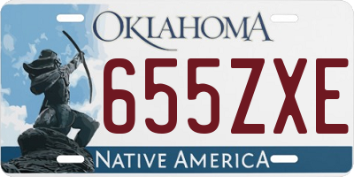OK license plate 655ZXE