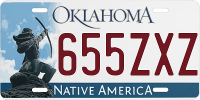 OK license plate 655ZXZ
