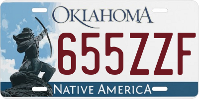 OK license plate 655ZZF