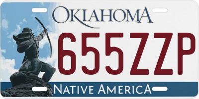 OK license plate 655ZZP