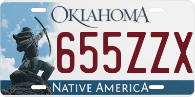 OK license plate 655ZZX