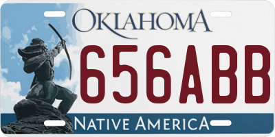 OK license plate 656ABB