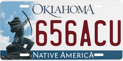 OK license plate 656ACU