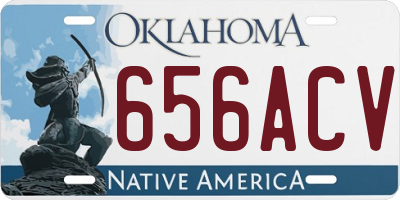 OK license plate 656ACV