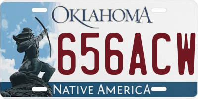 OK license plate 656ACW