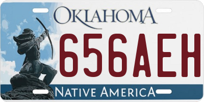 OK license plate 656AEH