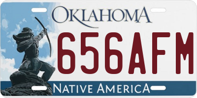 OK license plate 656AFM