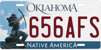 OK license plate 656AFS