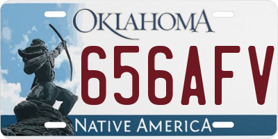 OK license plate 656AFV