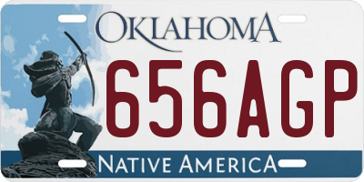 OK license plate 656AGP