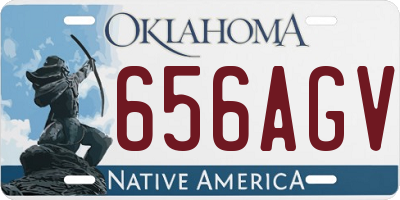 OK license plate 656AGV