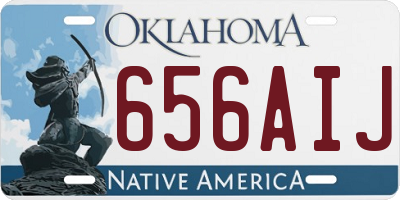OK license plate 656AIJ