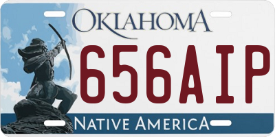 OK license plate 656AIP