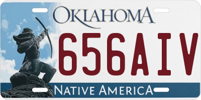 OK license plate 656AIV