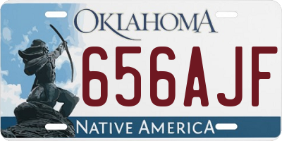 OK license plate 656AJF